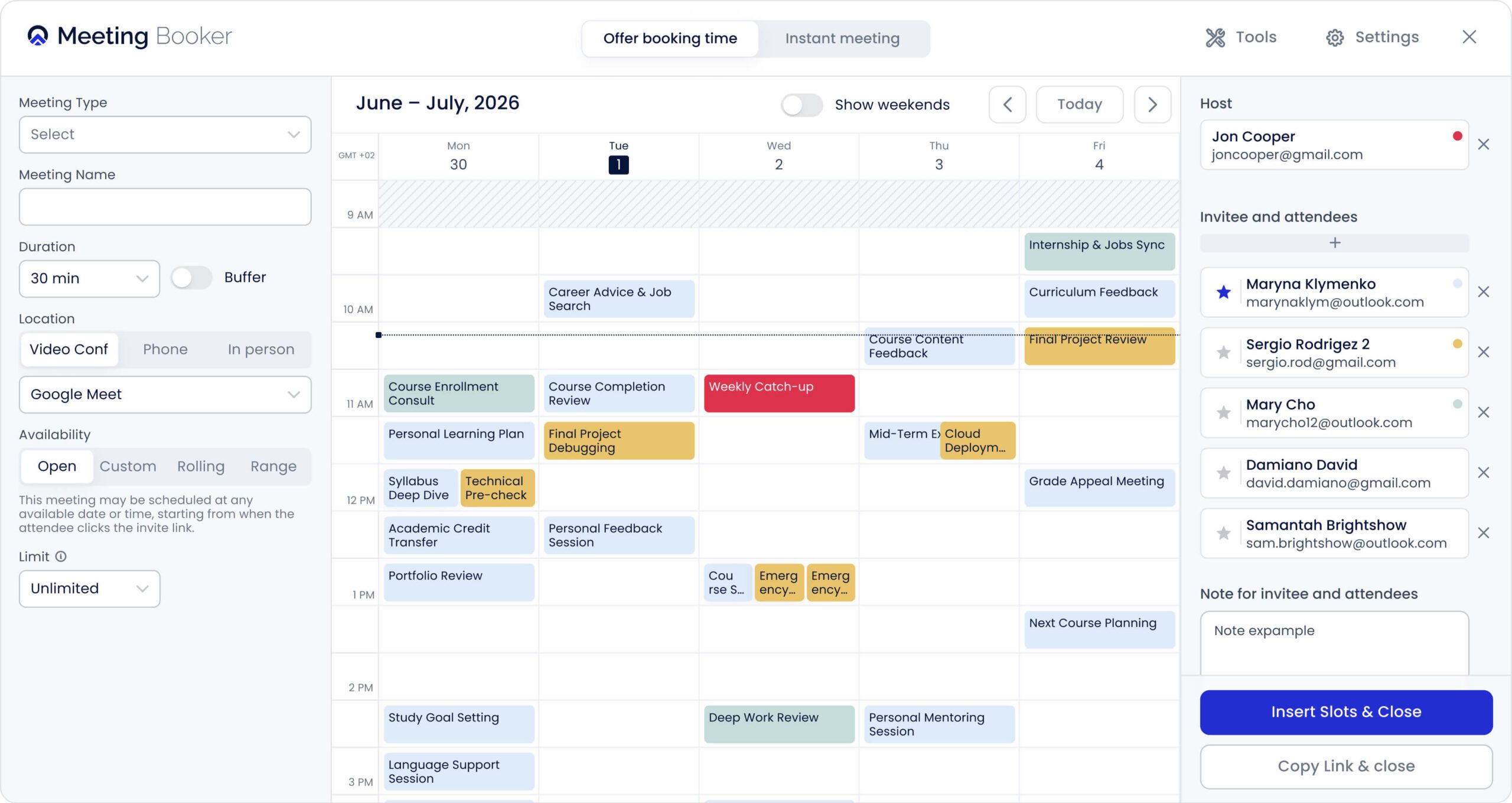 Book Meetings Where Work <br>Actually Happens